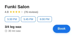 Reserve with Google booking modal